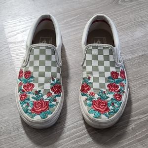 Vans Slip On Rose Embroidery
